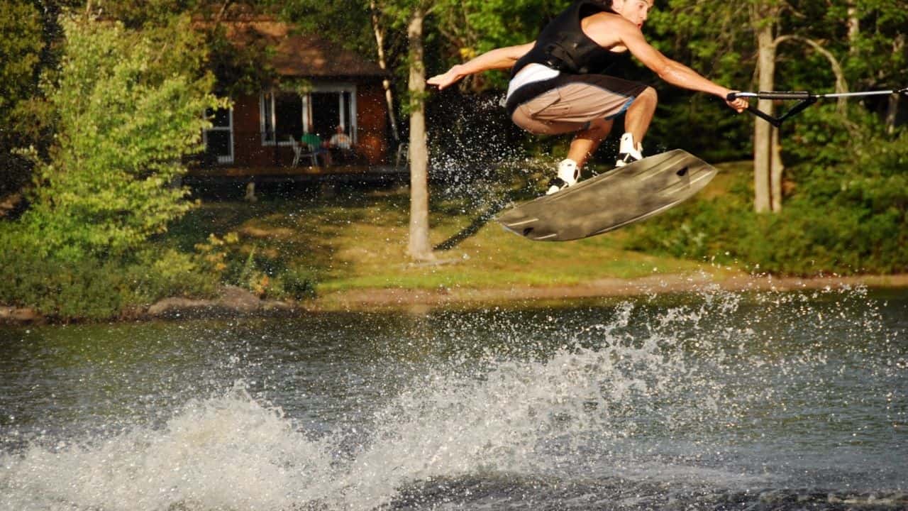 wakeboarding jump